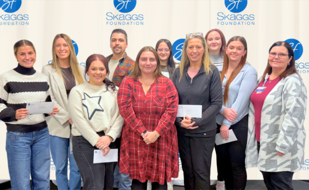 Skaggs Foundation scholarship recipients group picture. Event hosted at Ozark Technical College Table Rock Campus on Tuesday, December 2, 2025.